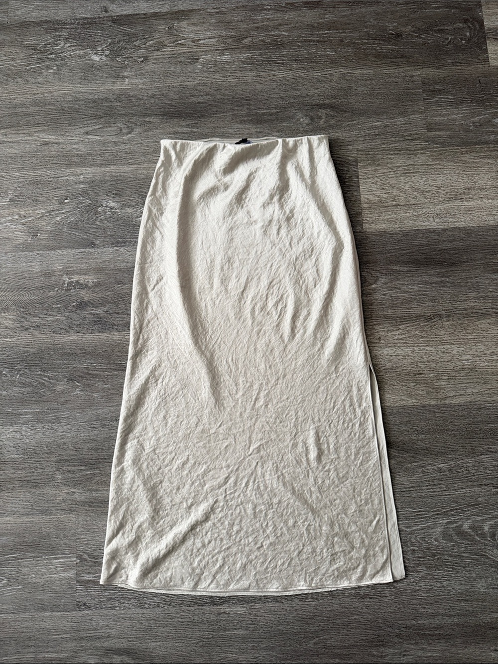 Madewell silver Maxi Skirt with Side Slit